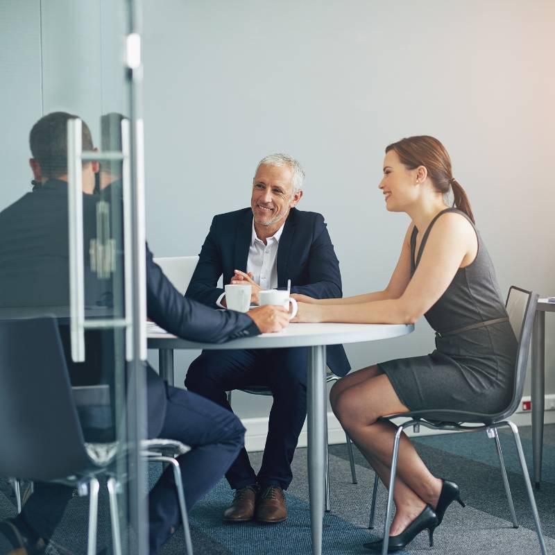 Tampa business lawyers discussing a client