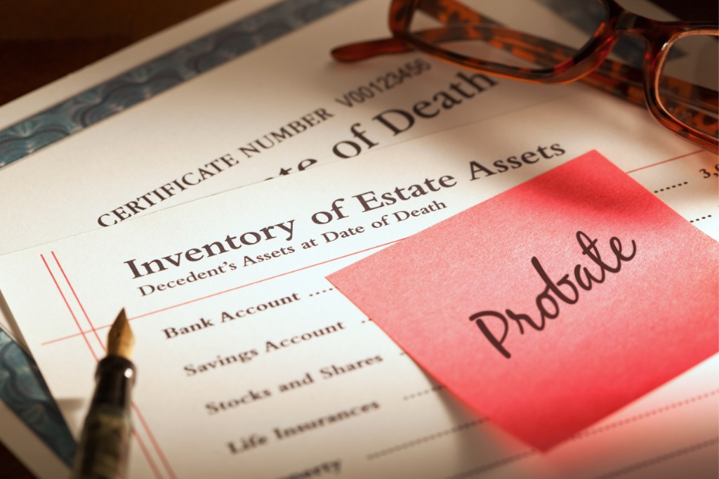 A probate application in need of filling out, with help from a probate attorney in Central Florida